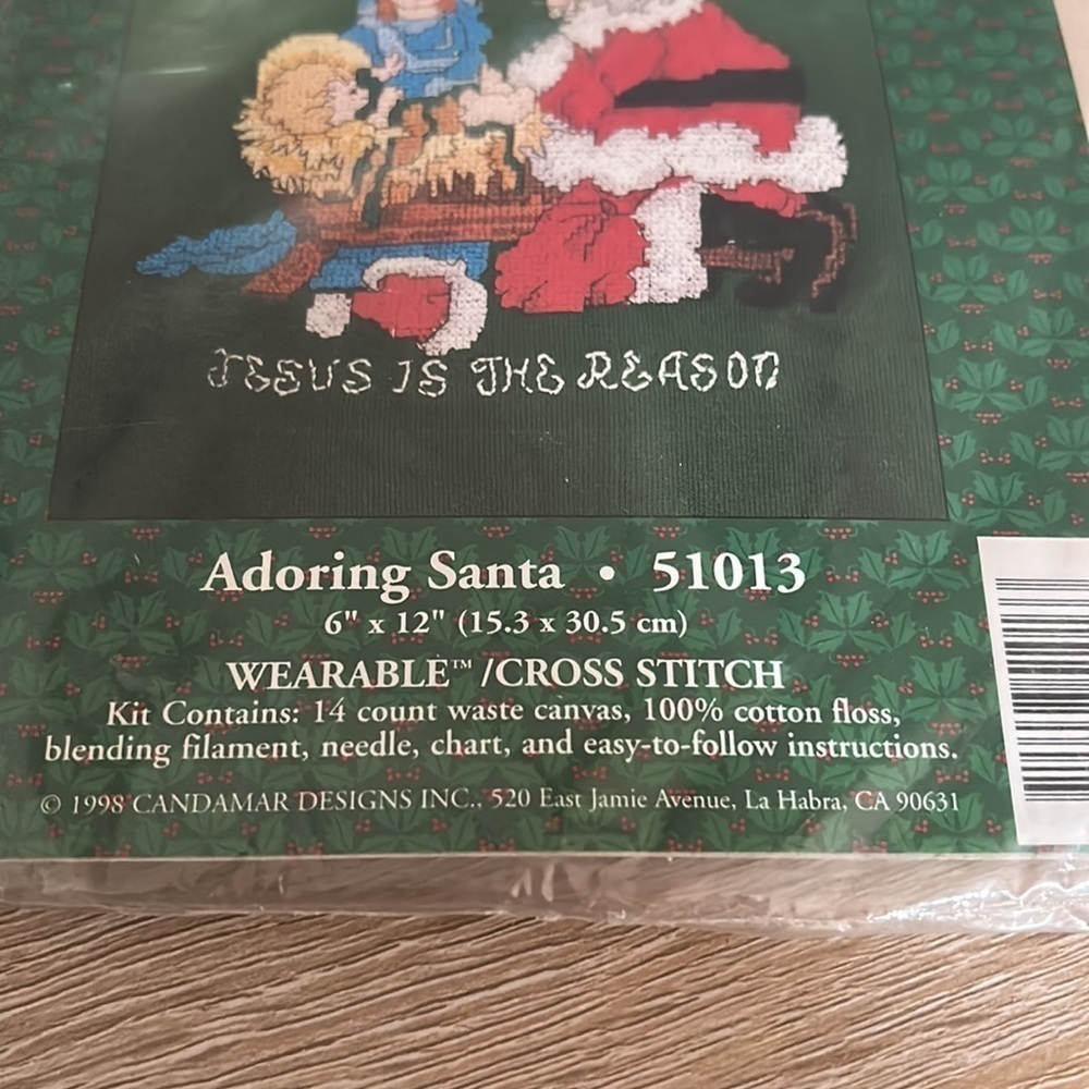 Vintage Candamar Designs Christmas Santa and Nativity Cross Stitch Kit - NEW - Picture 4 of 5